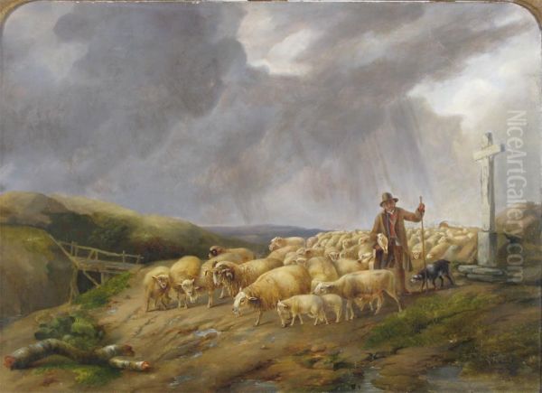 The Gathering Storm Oil Painting by James Thomas Linnell