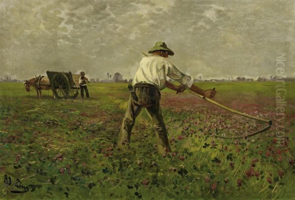 In The Field Oil Painting by Adolf Lins