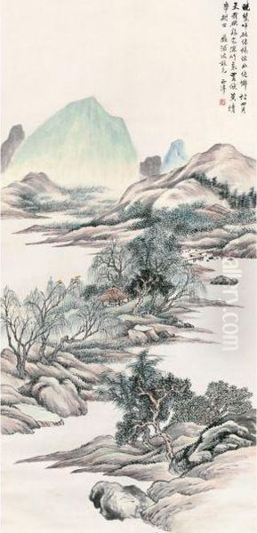 Spring In The Countryside Oil Painting by Gu Linshi