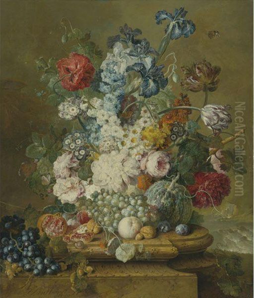 Still Life Oil Painting by Johannes or Jacobus Linthorst