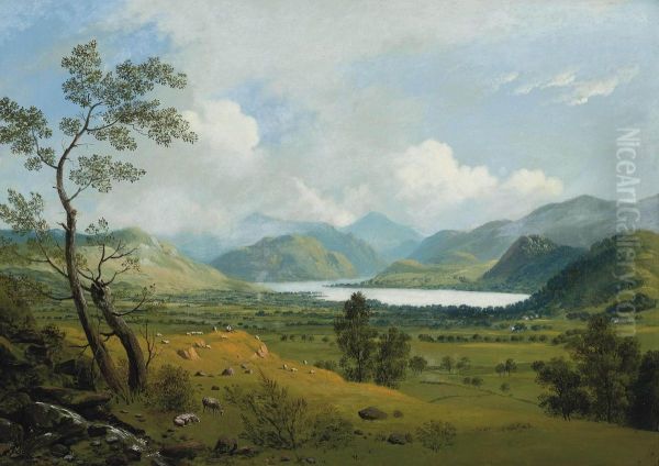 Ullswater Oil Painting by William Linton