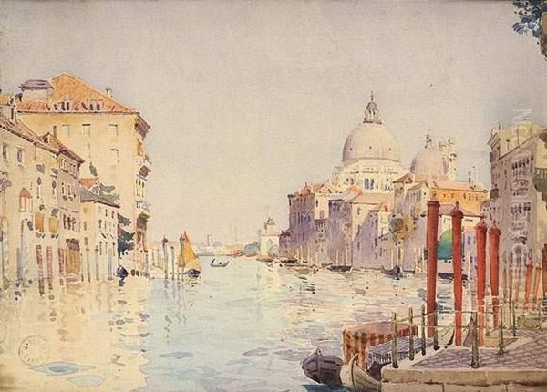 Canal A Venise. Oil Painting by Paul Lippe