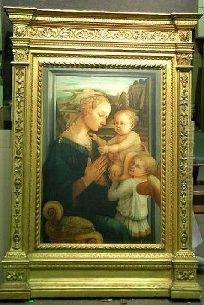 Madonna And Child With Angels Oil Painting by Filippo Lippi