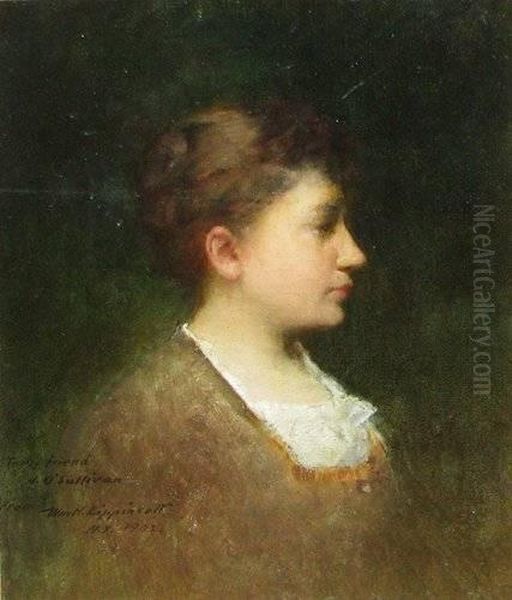 Portrait Of A Woman Oil Painting by William Lippincott