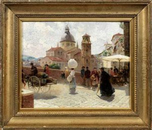 Ansicht Von Verona Mit Blick Auf St. Giorgio Oil Painting by Richard Lipps