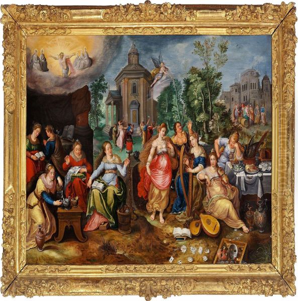 The Parable Of The Wise And The Foolish Virgins Oil Painting by Pieter Lisaert III