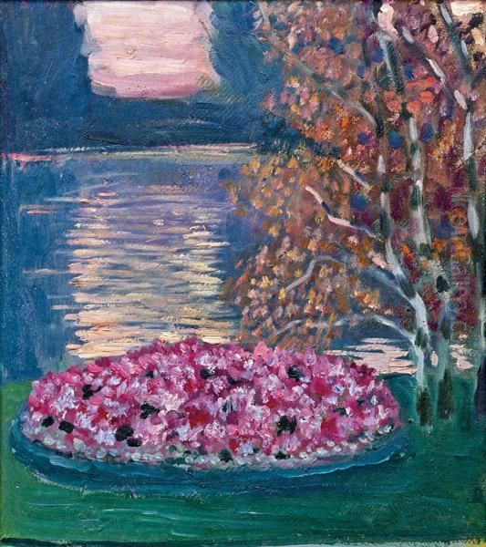 Abendrote Am See Oil Painting by Wilhelm List