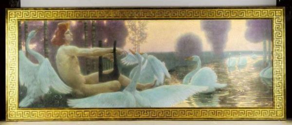 Apollo Und Die Schwane (apollo Charming The Swans) Oil Painting by Wilhelm List