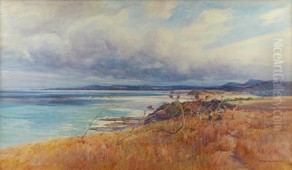 From National Park Looking Towards The Bluff And Port Kembles Oil Painting by William Lister Lister