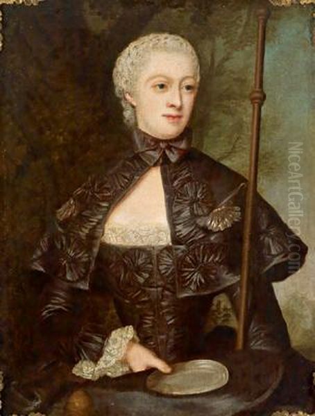 Bildnis Der Grafin Julianewilhelmine Von Bose Oil Painting by Christian Friedrich Liszewski