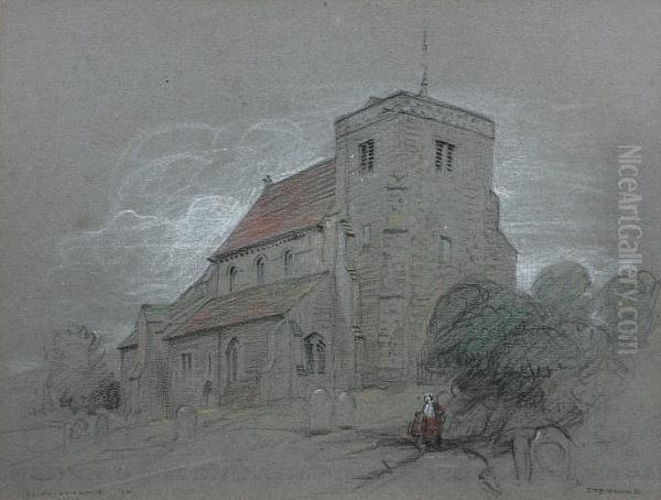 Steyning Church, Sussex Oil Painting by Horace Mann Livens