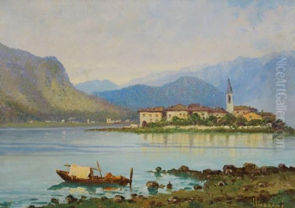 Paesaggio Oil Painting by Romolo Liverani