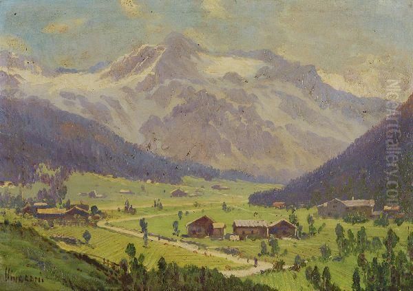 Val Di Susa Oil Painting by Romolo Liverani