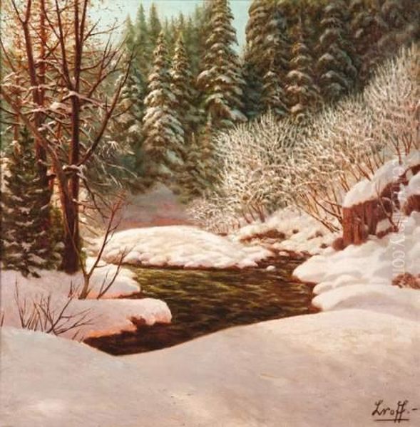 Foret Enneigee Oil Painting by Piotr Ivanovitch Livoff