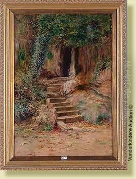 Le Vieil Escalier Oil Painting by Jose San Bartolome Llaneces