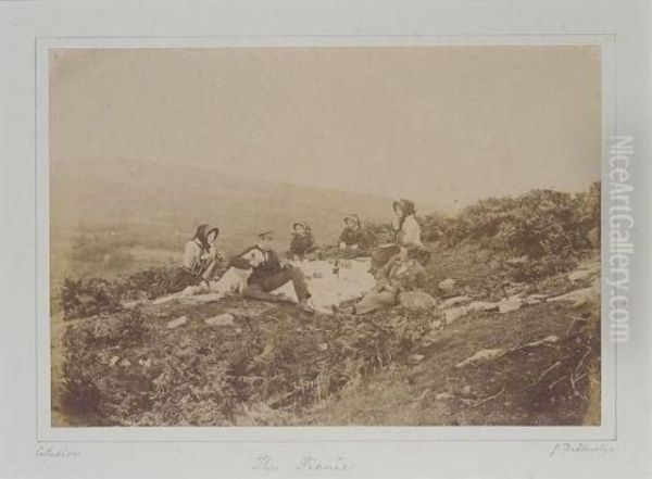 Picnic Party At Goppa Oil Painting by John Dillwyn Llewellyn