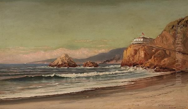 Cliff House, San Francisco Oil Painting by M.H. Llewellyn