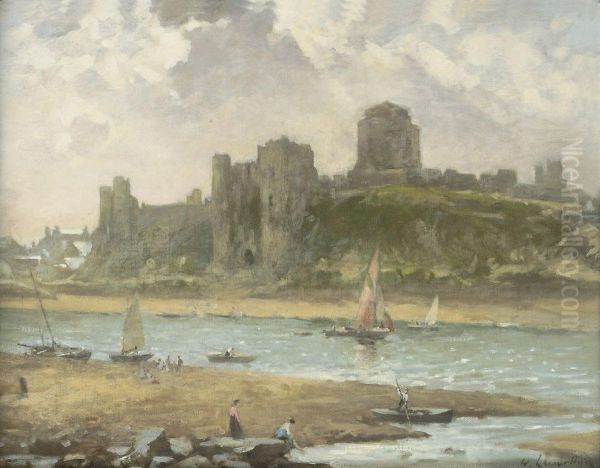 Pembroke Castle Oil Painting by William Samuel Henry Llewellyn