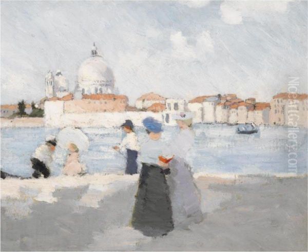 Santa Maria Della Salute, Venice Oil Painting by Mary Constance Lloyd