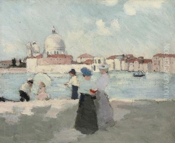 Santa Maria Della Salute, Venice Oil Painting by Mary Constance Lloyd