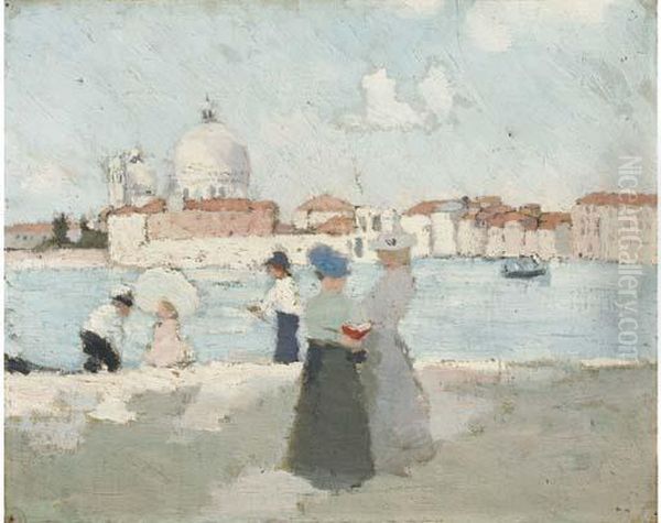 Santa Maria Della Salute, Venice Oil Painting by Mary Constance Lloyd