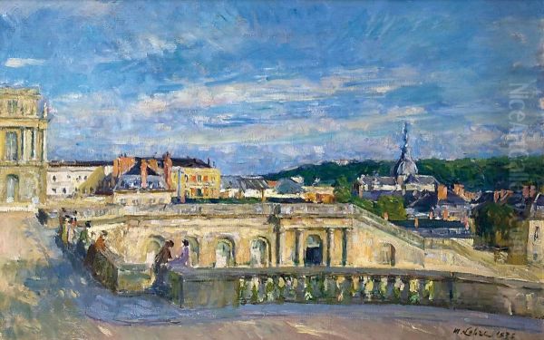 Versailles, Le Quartier Saint-louis Vu De La Terrasse Delorangerie by Maurice Lobre