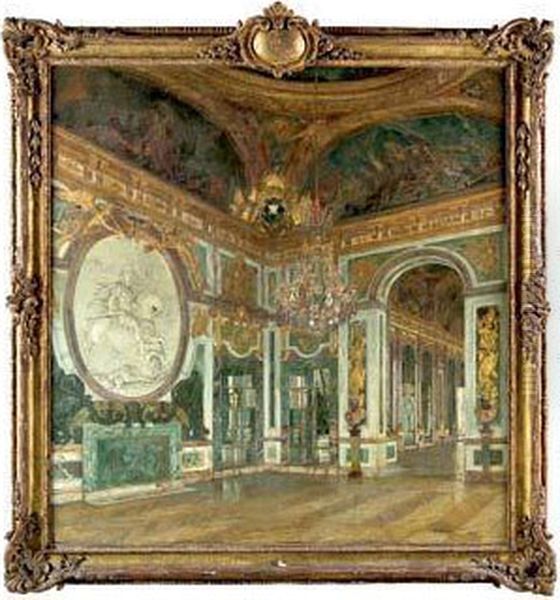 Vue Du Salon De La Guerre Au Chateau De Versailles by Maurice Lobre