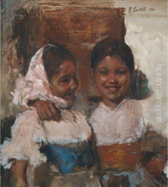 Best Friends Oil Painting by Romualdo Locatelli