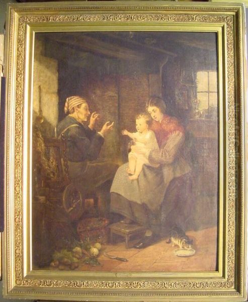 Peasant Life Oil Painting by John Locker