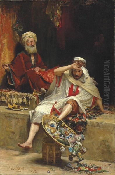 Alnaschar's Fortune, Arabian Nights Oil Painting by William Ewart Lockhart