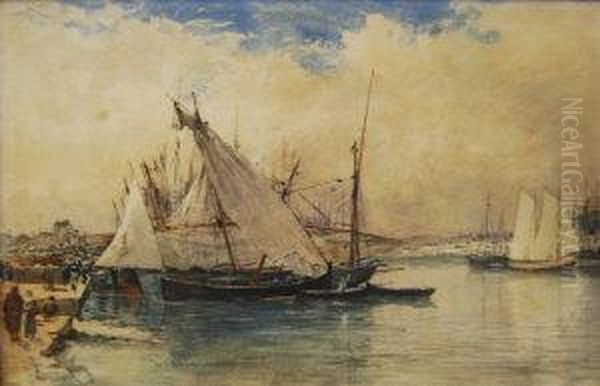 Palma Harbour Oil Painting by William Ewart Lockhart