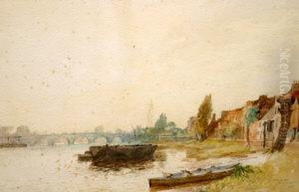 Kew Bridge Oil Painting by William Ewart Lockhart