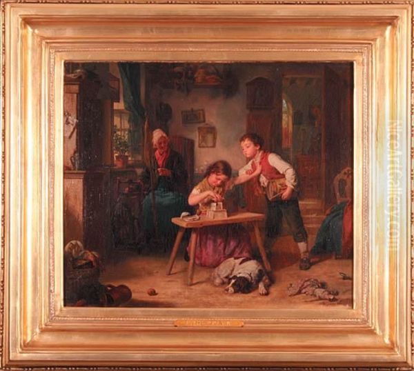 Zabawy Dzieciece Oil Painting by Leopold Loeffler