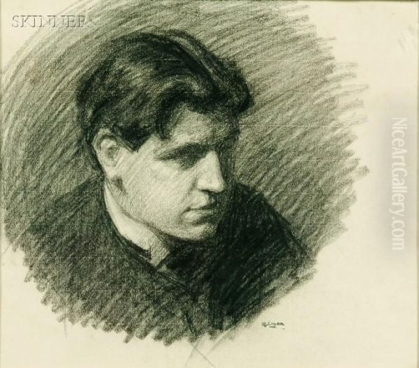 Drawing Of A Man Oil Painting by Robert Henry Logan