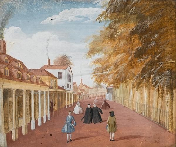 The Pantiles, Tunbridge Wells Oil Painting by Thomas Loggan