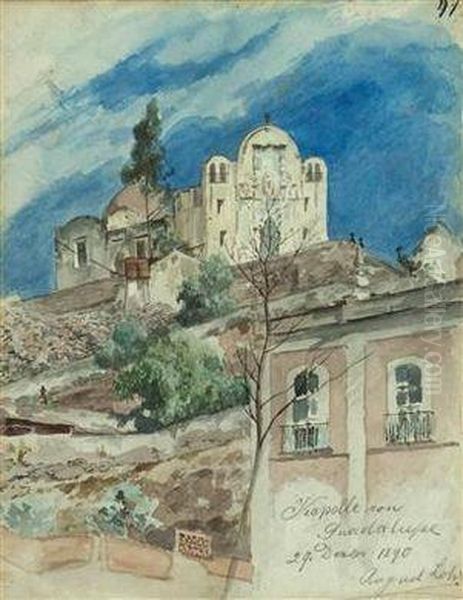 Hochgelegene Kirche In Mexiko Oil Painting by August Lohr