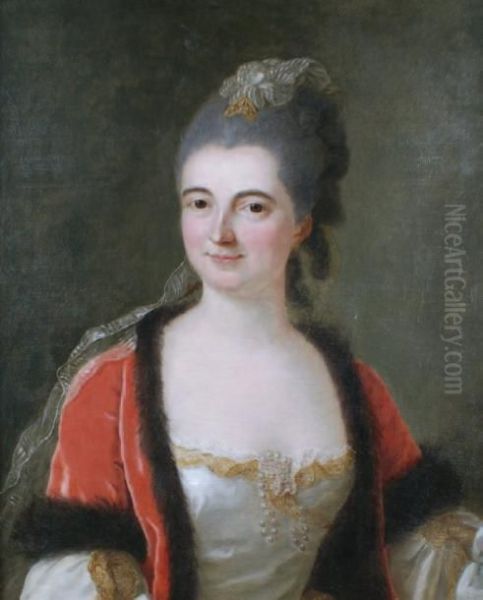 Portrait De Madame Leclerc D'accolay, Neeblanche-louise De Garnard Oil Painting by Marianne Loir