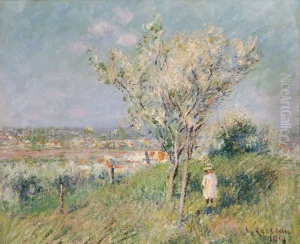 Arbres En Fleurs A Eragny Oil Painting by Gustave Loiseau