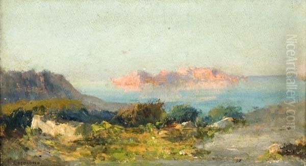 Veduta Di Monte Pellegrino Oil Painting by Francesco Lojacono