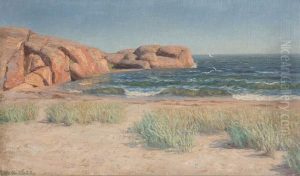 Along The Shore Oil Painting by Marie Lokke