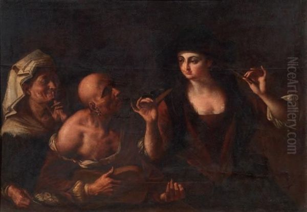 Fattucchiera Oil Painting by Giovanni Domenico Lombardi