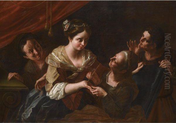 The Fortune Teller Oil Painting by Giovanni Domenico Lombardi