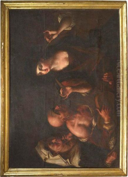 Scena Di Inganno Oil Painting by Giovanni Domenico Lombardi