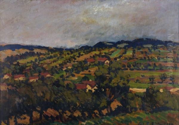 Krajina Oil Painting by Emil Artur Longen-Pittermann