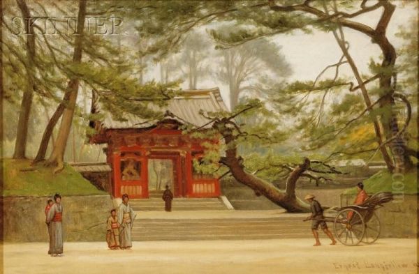 Shobo Temple, Tokyo, Japan Oil Painting by Ernest Wadsworth Longfellow