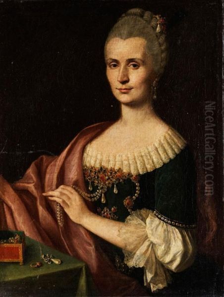 Portrait Einer Noblen Dame Oil Painting by Alessandro Longhi