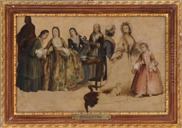 Figure Study Oil Painting by Pietro Longhi