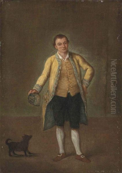 Portrait Of A Gentleman, Full-length, With A Dog Oil Painting by Pietro Longhi