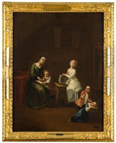 Vita Quotidiana In Interno Oil Painting by Pietro Longhi