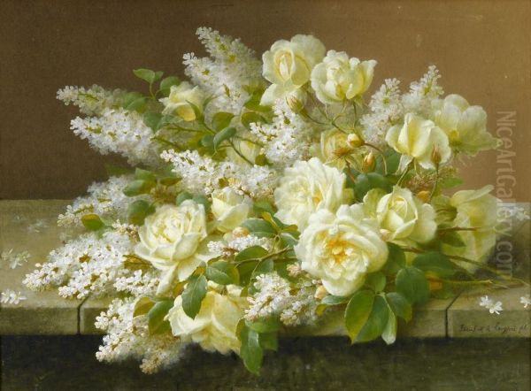 Yellow Roses Oil Painting by Paul De Longpre